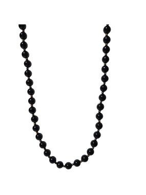 Retro Black Beaded Necklace Plastic Beads Classic Minimalist Fashion Jewelry